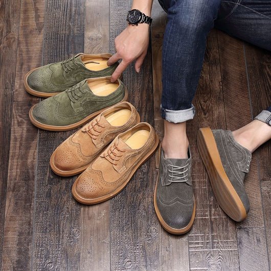 Zapatos Casuales de Cuero de Cerdo para Hombre - Estilo Británico Trendy - Image 20