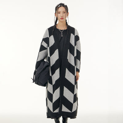 Suéter Holgado Reductor con Corte Oblicuo - Chaqueta Casual Gruesa - Image 2