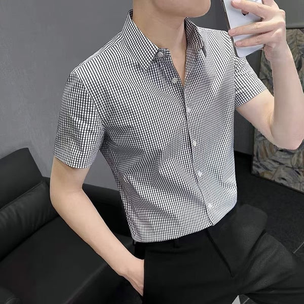 Camisa Cuadros Minimalista para Hombre - Estilo Moderno