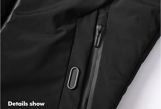 Abrigo Acolchado con Capucha Slim Fit Talla Grande para Hombre - Image 12
