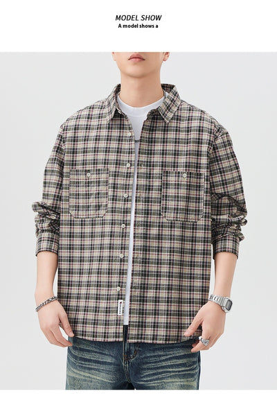 Camisa Cuadriculada Premium Versátil - Manga Larga Multifuncional - Image 17