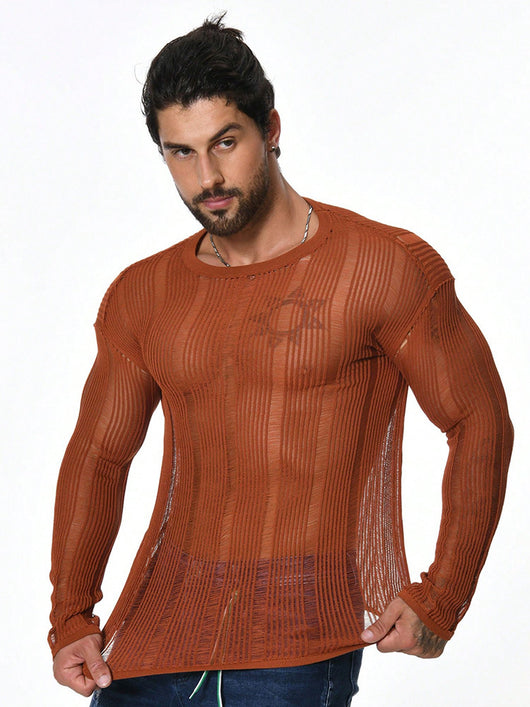 Suéter Holgado de Manga Larga para Hombre Versátil - Image 6