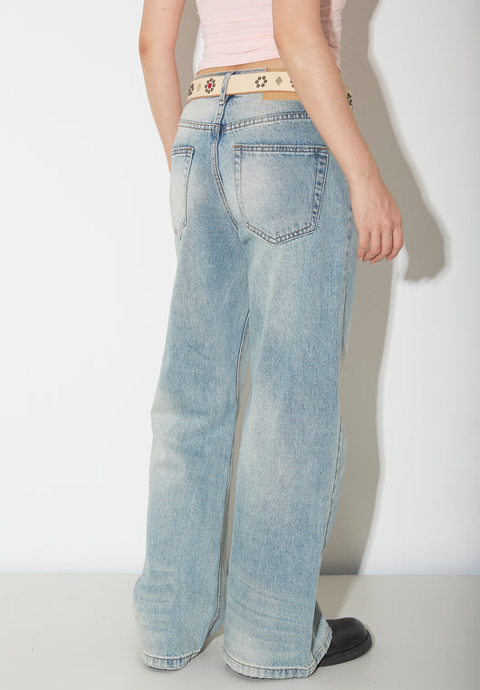 Pantalones Vaqueros de Pierna Ancha Cintura Alta para Mujer - Image 24