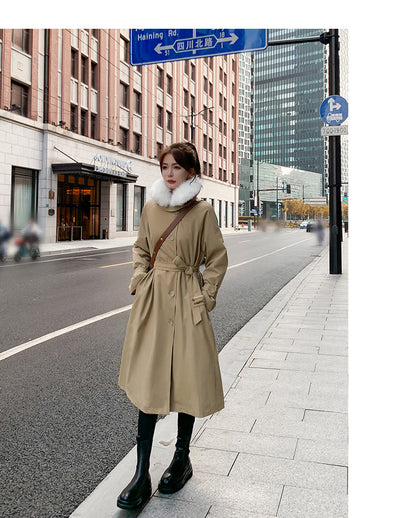 Chaqueta Abrigo Impermeable de Piel de Conejo y Algodón para Mujer - Image 18