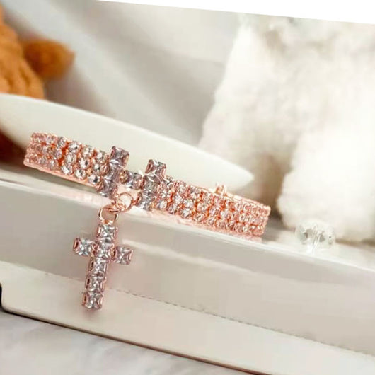 Collar para Mascotas con Circonita y Drenaje Triple - Joyería Elegante para Perros y Gatos - Image 7