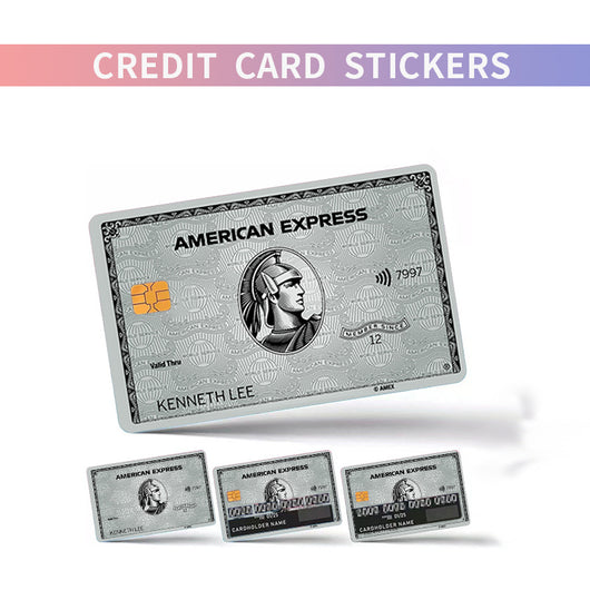 Anime cityscape credit card sticker with vibrant pink, purple, and blue hues, showing buildings and power lines. - Image 6