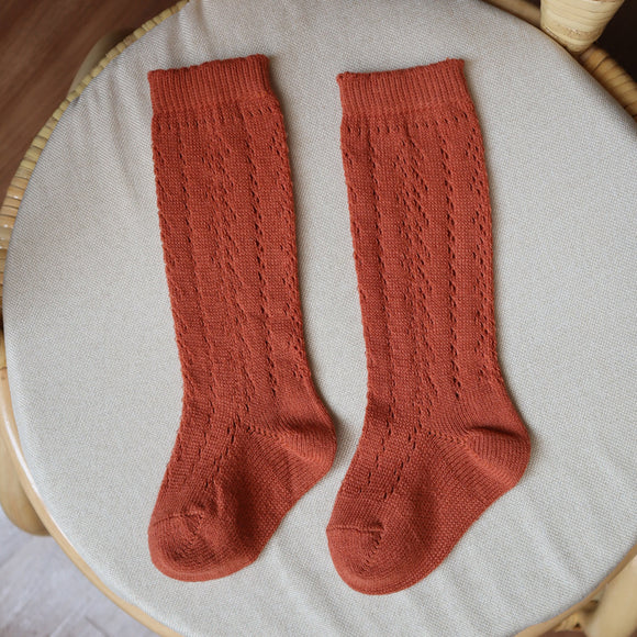 Calcetines de Malla Transpirable con Diseño Calado para Bebés y Niños