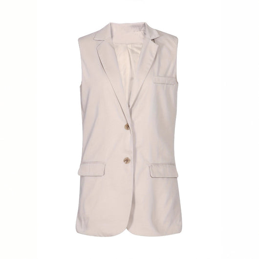 Chaleco Casual Suelto de Color Liso para Mujer - Image 11