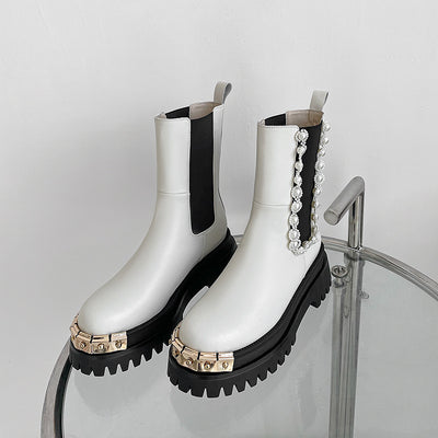 Botas Martin de Cuero Genuino con Tacón Reforzado y Detalles Artesanales - Image 3