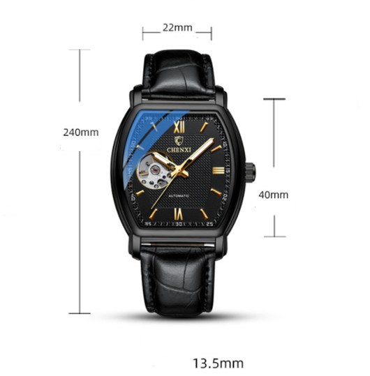 Reloj Mecánico Automático Cuadrado Hueco para Hombre - Image 11