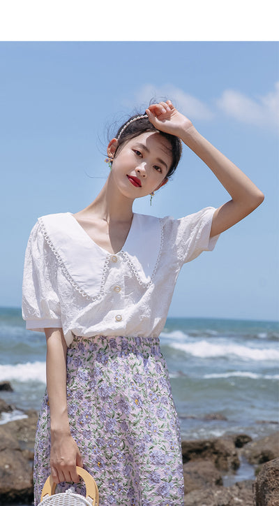 Blusa Elegante con Cuello Muñeca y Mangas Abullonadas - Image 13