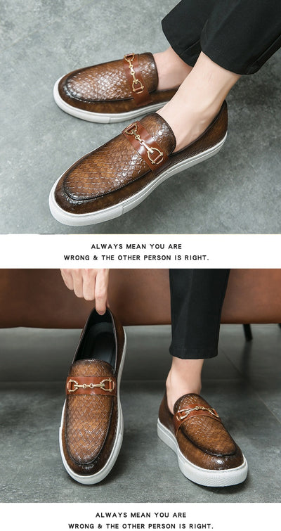 Mocasines de Cuero Británico con Hebilla Doble - Zapatos Ejecutivos Versátiles - Image 21
