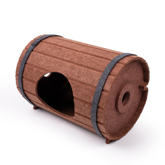 Cama para Mascotas Tipo Barril de Vino con Tablero de Fieltro - Image 3
