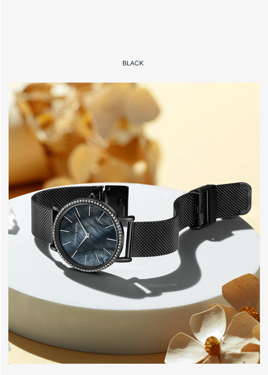 Reloj de Cuarzo para Mujer con Caja de Acero Inoxidable y Esfera de Diamantes - Image 25