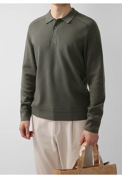 Suéter de Punto Casual en Lana de Cordero - Diseño Liso y Moderno - Image 31