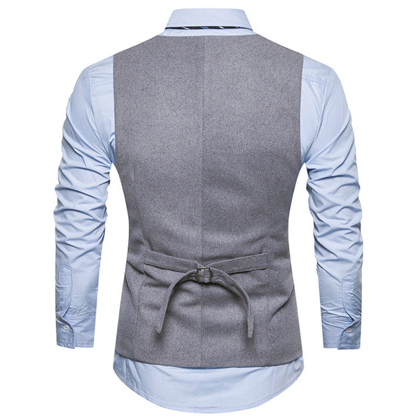 Chaleco de Traje Slim Fit Profesional Británico para Hombre
