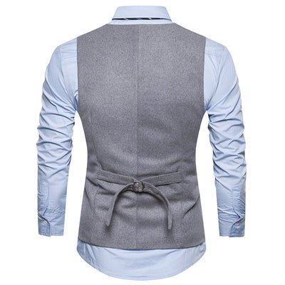Chaleco de Traje Slim Fit Profesional Británico para Hombre