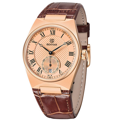Reloj de Cuarzo Hombre Elegante Negocios Impermeable con Calendario - Image 7