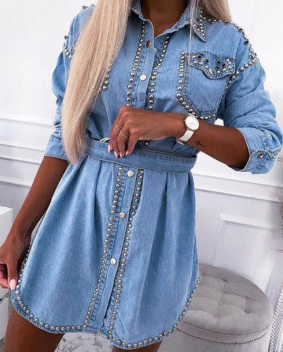 Vestido Vaquero con Tirantes Ajustables - Estilo Europeo y Americano - Image 3