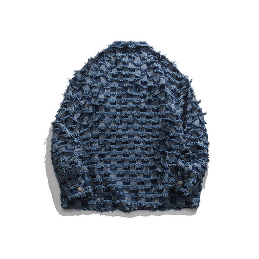 Chaqueta de Mezclilla a Cuadros con Cuello de Borrega - Image 7