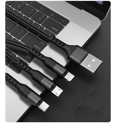 Cable de Carga Rápida Trenzado Android con Triple Conectividad - Image 5