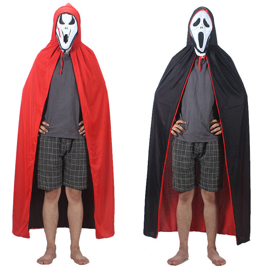 Capa Reversible Negra y Roja para Halloween - Disfraz de Vampiro y Muerte Negra - Image 16