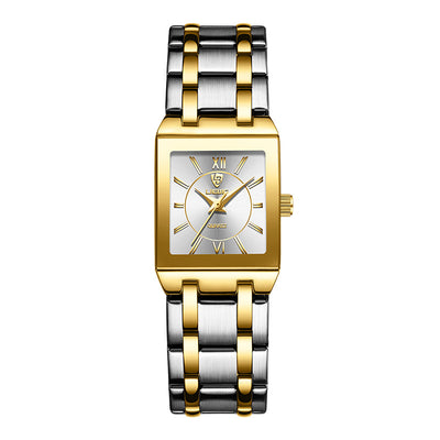 Reloj de Pareja Cuadrado Acero Inoxidable Estilo Ejecutivo - Image 7