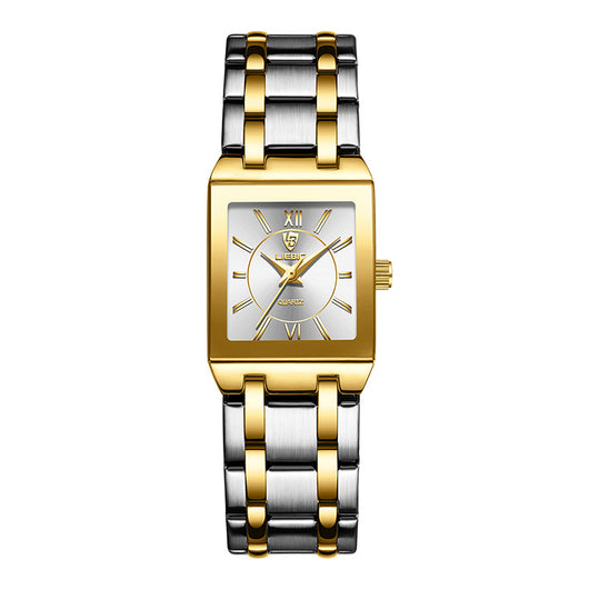 Reloj de Pareja Cuadrado Acero Inoxidable Estilo Ejecutivo - Image 7