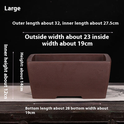 Maceta Rectangular de Cerámica Yixing Purple Sand - Image 8
