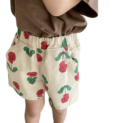 Shorts de Algodón Estampado Floral para Niños y Niñas - Image 7