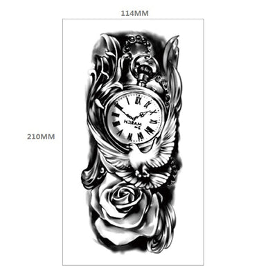 Tatuaje Temporal Transferible - Patrón Animal Tigre y León Media Manga - Image 44