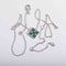 Colar Plissado Fritillary Bud Clover Series S925 Prateado Malaquita