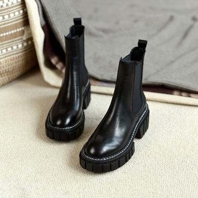 Bota Corta de Moda Simple en Ante Albaricoque - Image 4