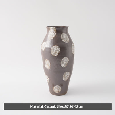 Florero de Cerámica Pintado a Mano Estilo Wabi-sabi Negro - Image 14
