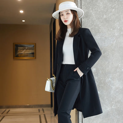 Blazer Ejecutivo Largo para Mujer - Abrigo Tipo Trench Profesional - Image 11