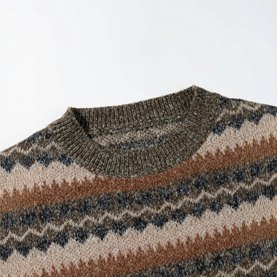 Suéter Cuello Redondo Grueso para Hombre con Diseño Estampado y Corte Relajado - Image 3