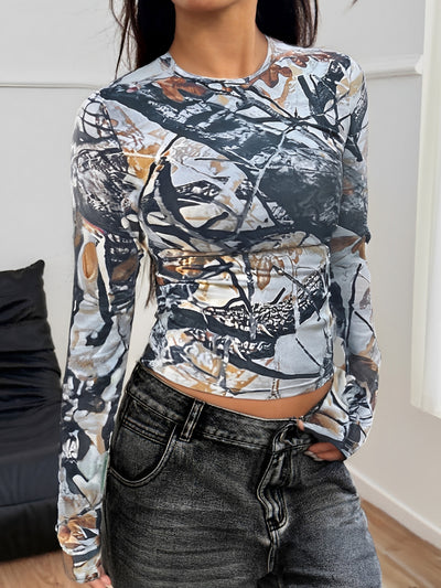 Playera Estampada de Manga Larga Hot Girl Style para Mujer - Image 6
