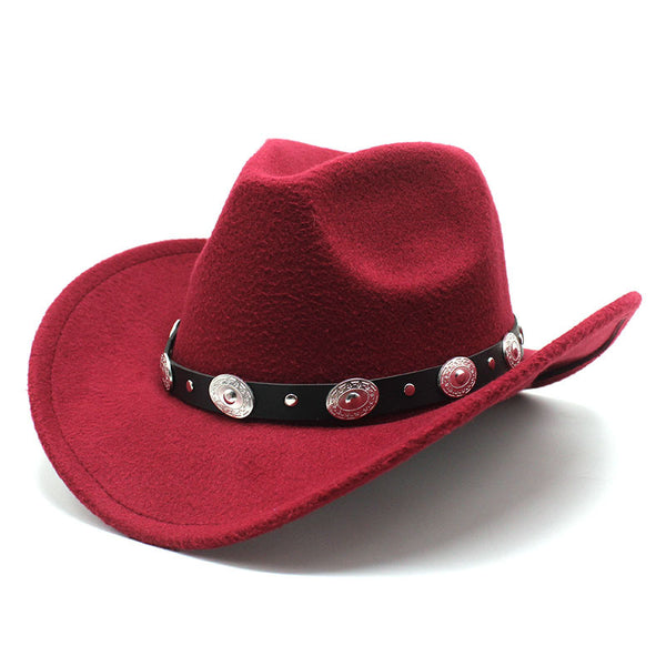 Sombreros Vaqueros de Lana para Parejas - Estilo Minimalista Unisex