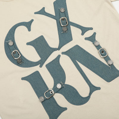 Playera Casual con Bordado de Letras Creativas - Image 4