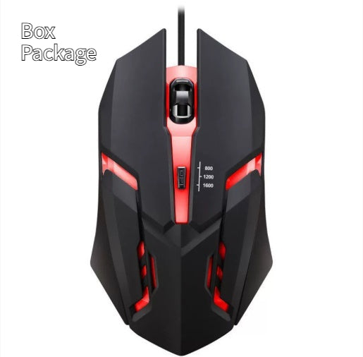 Ratón Gaming USB con Luz LED Respirable Multicolor para E-sports