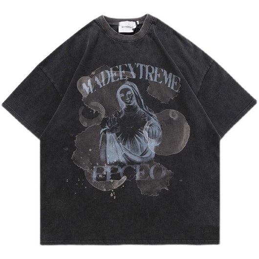 Playera Holgada Madonna Estampado Hip Hop Street Wear - Image 8
