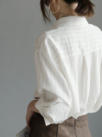 Cardigan Rayado con Botones - Blusa Suelta y Cómoda - Image 13