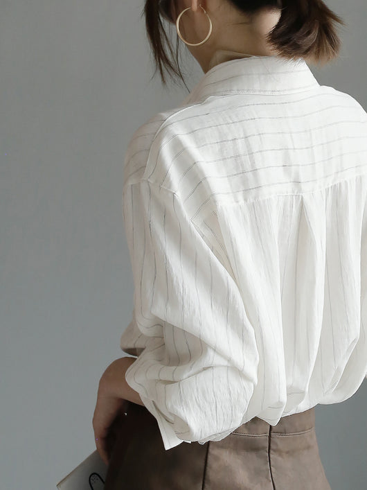 Cardigan Rayado con Botones - Blusa Suelta y Cómoda - Image 13