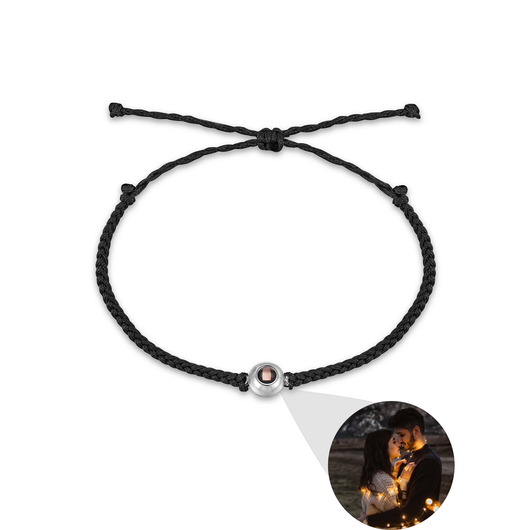 Pulsera de Proyección de Foto Personalizada Tejida a Mano - Joya Romántica para Parejas - Image 59