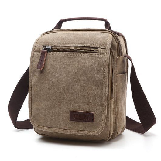 Bolsa Mensajera de Lona para Hombre con Múltiples Compartimentos - Image 17