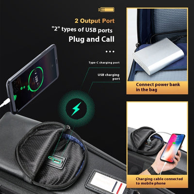 Mochila Ejecutiva de Cuero Genuino para Hombre - Primera Capa - Image 3