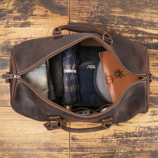 Bolsa de Viaje Primera Capa en Cuero Genuino para Hombre - Image 3