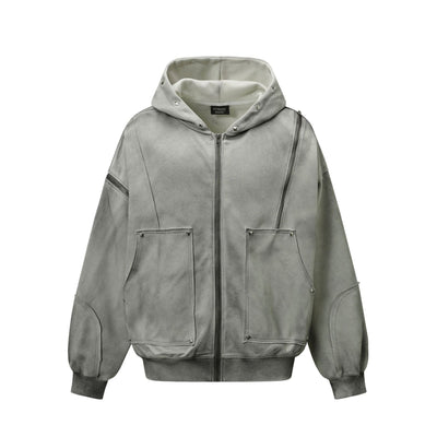 Chamarra Hoodie Retro Vintage Efecto Desgastado - Image 20