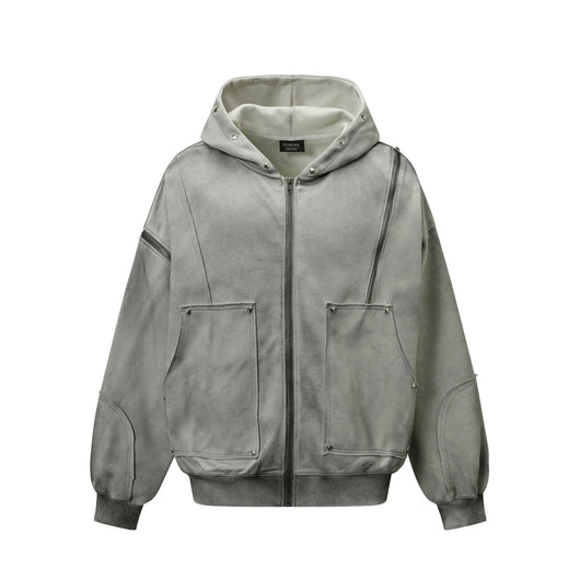 Chamarra Hoodie Retro Vintage Efecto Desgastado - Image 20