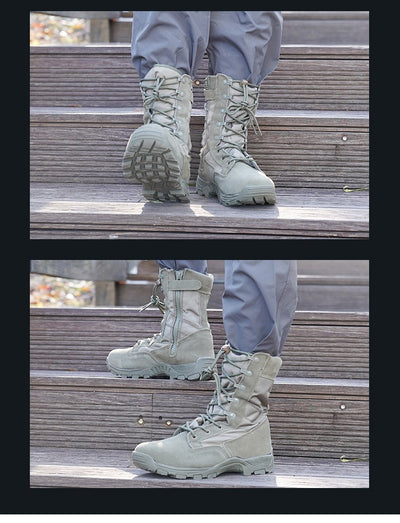 Botas de Combate Altas Verde Desierto - Calzado Táctico Ligero - Image 15